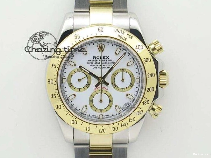 1225 Daytona Newman Sandblasted SS White Black Dial On SS Bracelet A Functional 3522